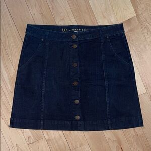 LC Lauren Conrad Dark Blue Mini Jean Skirt denim size 10